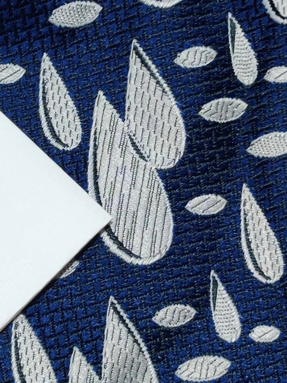 Van Gogh by Bertoni Necktie Blue Silver Raindrop Vintage 90s Novelty Retro Tie